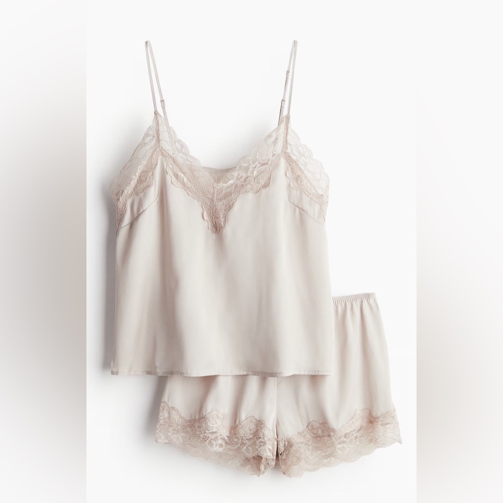 Purple Satin & Lace Pjs